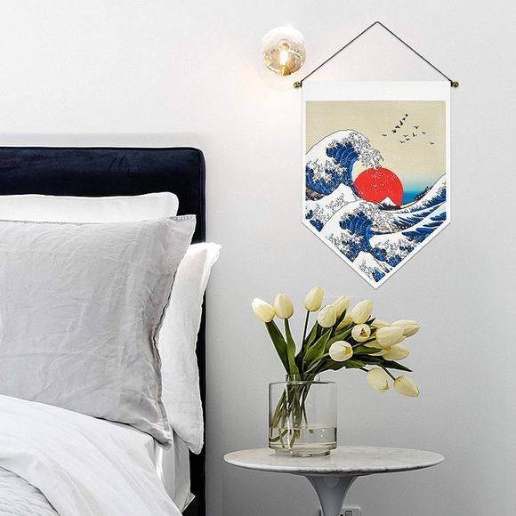 Japanese Art Hanging Banner Retro Oriental Decor for Living Room/Dorm/Balcony - Picture 4 of 7